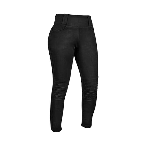 GREAT BIKERS GEAR - Calça legging feminina de motocicleta, calça cargo protetora, com protetores Ce gratuitos blindados, Preto, 6G