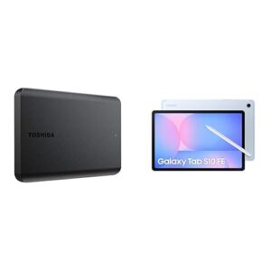 HD Externo Toshiba 2TB Canvio Basics Preto + Tablet Samsung Galaxy Tab S10 FE, Azul, 10.9", Wifi, 128GB, 8GB RAM