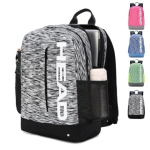 HEAD Mochila esportiva leve para homens e mulheres, mochila casual para trabalho/viagem, mochila diária para laptop para computador de 13,5 polegadas, Preto, 20L