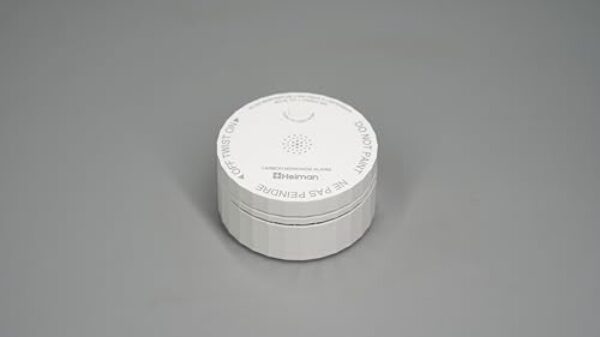 HEIMAN Mini detector de monóxido de carbono (CO) WiFi, alarme de CO alimentado por bateria, botão de reinicialização, indicador de bateria fraca, alarme portátil de monóxido de carbono para viagens