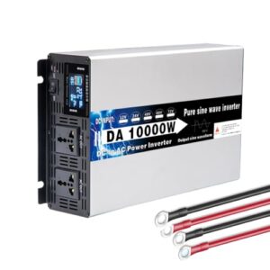 HENGJINGTR 10000W DC12V / 24V / 48V / 60V / 72V para 230V Inversores & Convertidores Pura onda sinusoidal fora da rede Inversor de energia solar com exibição LCD para acampamento,12v,230V 50Hz