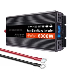 HENGJINGTR 6000 Watt Puro inversor de energia de onda sinusoidal 12V 24V 48V 60V DC ao conversor de tensão AC 110V 230V com exibição LCD e conversor de energia solar de saída 2 AC,48v to 230v