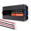 HENGJINGTR 6000Watt Puro inversor de potência de onda sinusoidal 72V DC para 220V AC conversor inversor de potência de carro com 2 saídas AC para acampamento ao ar livre em casa,48V to 220V
