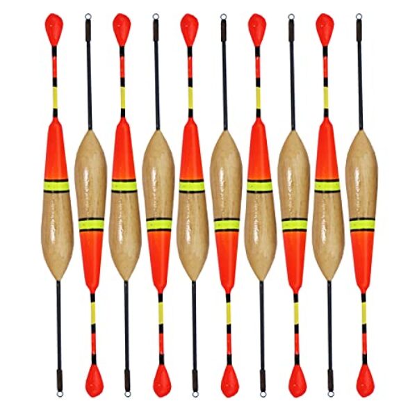 HHHJQFAAT Conjunto de boias de pesca Boia Bobber Antena Balsa Madeira Flutuação 3g 14 cm/19 cm Flotteur Peche Stream Float Fishing (Cor: 40pcs 19cm 3g) (40pcs 19cm 3g)