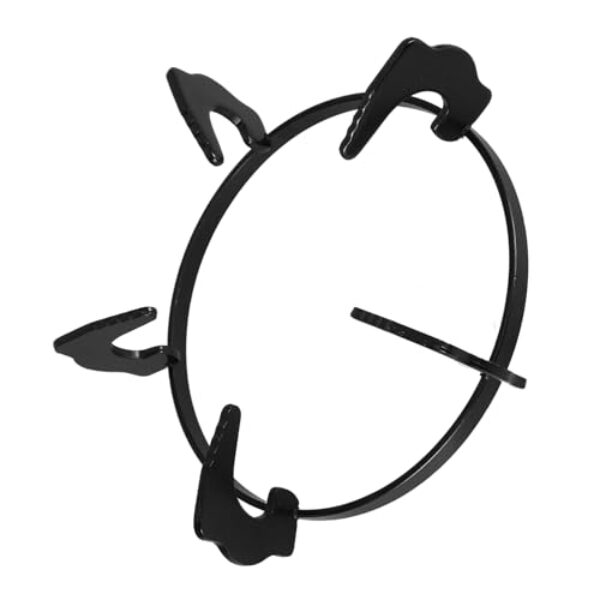 Housoutil Acessórios de fogão a gás para fogão de ferro fundido Suporte inferior redondo antiderrapante