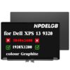 HPDELGB Substituição para Dell XPS 13 Plus 9320 P151g 9PG51 09PG51 W1CGX 0W1CGX 0JV7H1 VNRJ0 0VNRJ0 JV7H1 YHWYD 4NJ7M 0J87XJ 1920x1200 34.0 cm LCD Tela sensível ao toque digitalizadora Montagem