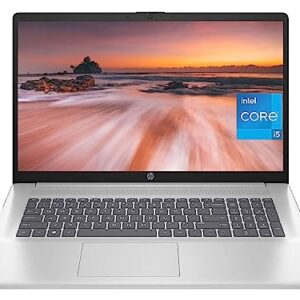 HP Laptop 17 mais recente 2023, tela antirreflexo FHD de 17,3 polegadas, Intel 10-Core i5-1335U de 13ª geração (Beat i7-1255U), 16 GB de RAM, SSD de 512 GB, gráficos Intel Iris Xe, teclado