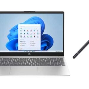 HP Laptop com tela sensível ao toque HD de 15,6 polegadas | Intel Core i5-1235U | Intel Iris Xe Graphic | HDMI| Prata | RAM de 16 GB | SSD de 512 GB | Windows 11 S | Pacote com caneta Stylus
