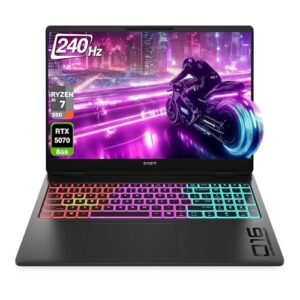 HP Laptop para jogos OMEN 16 MAX, AMD Ryzen AI 7 H 350, RAM DDR5 de 32 GB, SSD PCIe de 2 TB, WQXGA de 16 polegadas (2560 x 1600) tela 240Hz, Nvidia G-Force RTX 5070, teclado retroiluminado RGB de 4