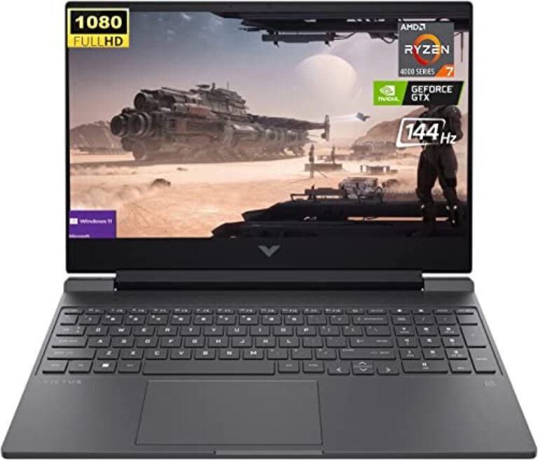 HP Victus Laptop para jogos FHD de 15,6 polegadas, processador AMD Ryzen 7 5800H de 8 núcleos, NVIDIA GeForce RTX 3050 Ti, 16 GB de RAM, 512 GB SSD, Bluetooth, HDMI, webcam, Windows 11 Home, preto