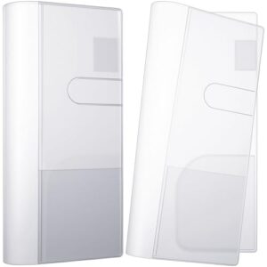 Humyoun 2 peças de capa de plástico transparente para semanas, 20 x 19 cm, capa protetora de PVC para caderno, capas protetoras de plástico forte para livros (transparente)