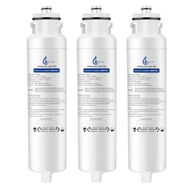 HX2017FR-A HX2017F-A filtro de água para geladeira, substituição compatível com Hisense HX2017FR-A HX2017F-A Hisense HRF266N6CSE HRF266N6CSE1 HRF209N6CSE HRF254N6TSE HRF254N6DSE (pacote com 3)