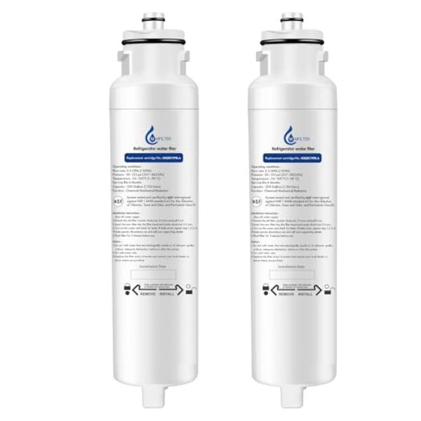 HX2017FR-A HX2017F-A filtro de água para geladeira, substituição compatível com Hisense HX2017FR-A HX2017F-A Hisense HRF266N6CSE HRF266N6CSE1 HRF209N6CSE HRF254N6TSE HRF254N6DSE (pacote com 2)