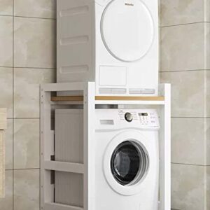 HYUIO Maximize o espaço na lavanderia com capacidade de 600 kg, armário e unidade de armazenamento sobre a prateleira da lavadora para cozinha, banheiro e varanda