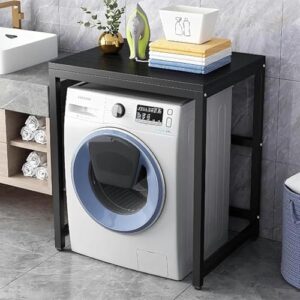 HYUIO Rack de armazenamento para máquina de lavar tambor pequena prateleira de banheiro de cozinha com pés antiderrapantes ajustáveis, economia de espaço unidade de prateleira de máquina de lavar