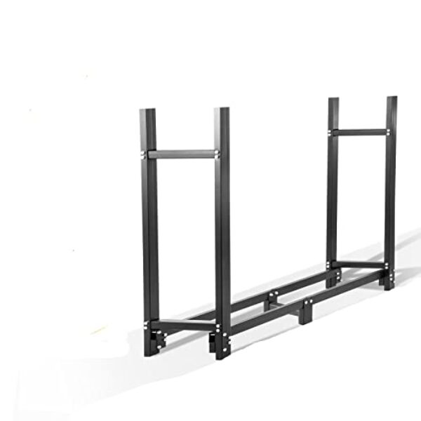 HYUWANGYU Conjunto de ferramentas industriais 1,2-3,6 m kit de suporte de rack de armazenamento de lenha de lenha ao ar livre para lareira armazenamento de metal com capa à prova d'água acessórios de