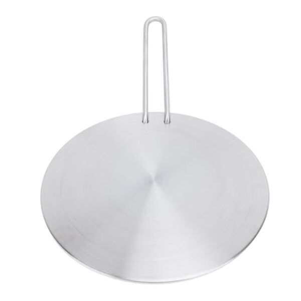 Hztyyier Placa de Indução de Aço Inoxidável de Transferência Rápida de Calor Com Alça Removível, Ideal para Cozinhar e Manter Alimentos Quentes, Compatível Com Fogão Elétrico e Vários Utensílios de