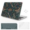 iCasso Compatível com MacBook Air 33.0 cm versão 2020-2018 A2337 M1 A2179 A1932, capa protetora fina de plástico rígido antiarranhões + capa de teclado para Mac Air 13.3 - borboleta verde