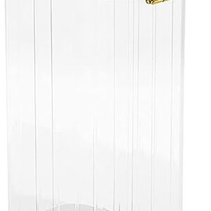 IIPOSAQQ Tanque de armazenamento transparente selado, tanques de grãos de grande diâmetro PET Armazenamento de cozinha para farinha de ração de animais de estimação de grão de arroz, ondulação de água