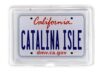Ilha Catalina Califórnia placa de licença acrílico pequeno ímã de lembrança de colecionador 6 cm x 4,4 cm
