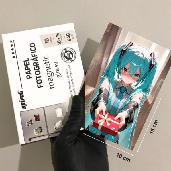 Imãs de geladeira Hatsune Miku tamanho grande 10x15 cm imãs de geladeira de animes Hatsune Miku