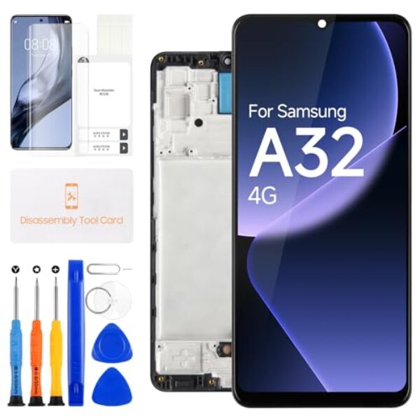 Incell para Samsung Galaxy A32 4G Display LCD com moldura para Samsung A32 A325 A325F A325U A325M A325N A325F A325F/DS Montagem de vidro digitalizador de tela sensível ao toque com kit de reparo (não