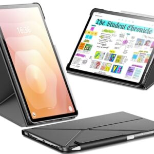 INFILAND Capa para Samsung Galaxy Tab S11 2025 11 polegadas 5G (SM-X736B/SM-X730), capa protetora magnética fina com suporte de origami em vários ângulos, função despertar/hibernar automática (preto)