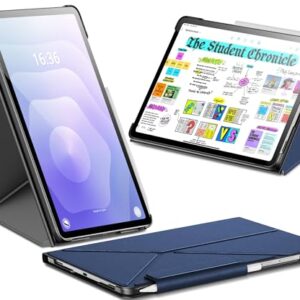 INFILAND Capa para Samsung Galaxy Tab S11 2025 11 polegadas 5G (SM-X736B/SM-X730), capa protetora magnética fina com suporte de origami em vários ângulos, função despertar/hibernar automática (azul)