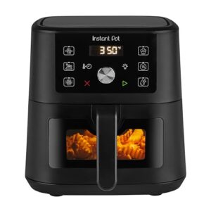 Instant Pot 4QT VORTEX Plus Mini fritadeira de ar 6 em 1, fritar ao ar, assar, assar, desidratar ou reaquecer, preto, 4 quartos de galão