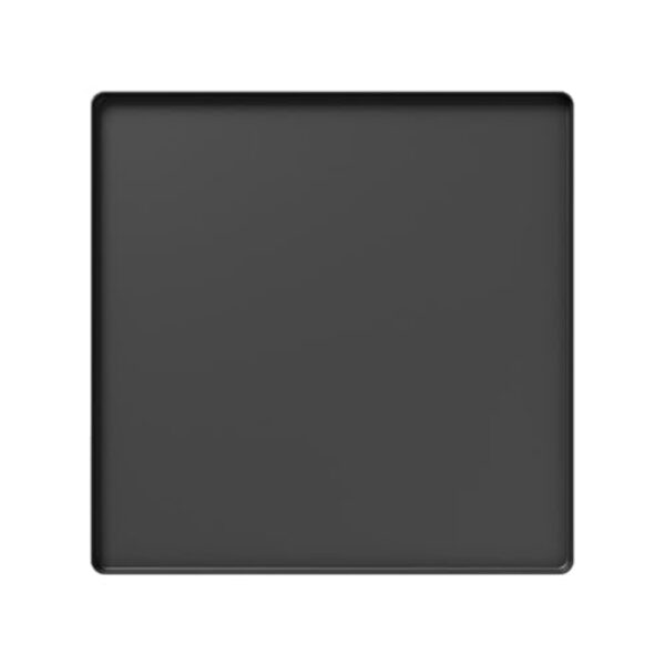 Ioensy Tapete quadrado de silicone para geladeira, secadora, bandeja coletora, prevenção de derramamento, utensílios domésticos com borda elevada, bandeja, Preto Sólido