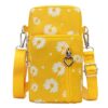 JANKS Bolsa transversal pequena para mulheres - Mini bolsas de telefone com alça transversal e carteira - bolsa de braço de nylon, B - crisântemo amarelo, Bolsa de mão