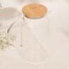 Jarra de Vidro Borossilicato com Tampa de Bambu 1,2L