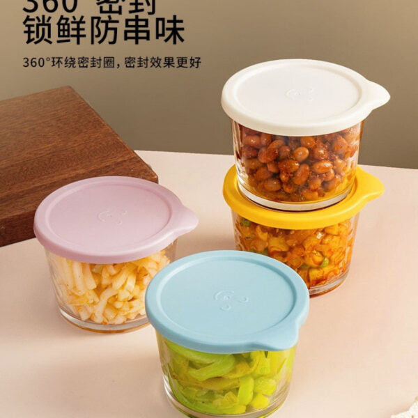 Jarra pequena para armazenamento de picles, jarra pequena de qualidade alimentar, vidro para geladeira, caixa de armazen