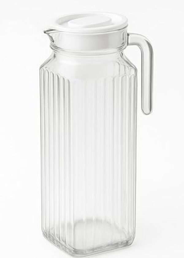 Jarra quadrada frigo C/tampa branca 1L