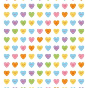 JarThenaAMCS 2400 peças mini adesivo de papel para dia dos namorados conversa coração adesivo autoadesivo para envelope scrapbook presente suprimentos DIY, 1,3 cm