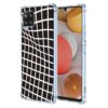 JDYGWK Capa para Samsung A42 5G Galaxy M42 5G, estampa floral transparente, silicone TPU macio, fina, à prova de choque, capa protetora antiarranhões para Samsung Galaxy A42 5G, preto e branco