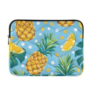 JIPONI Bolsa para laptop Tropical Leaf Pineapples, compatível com notebook/laptop/tablet de 15,6 polegadas e 40,6 cm, capa para laptop para mulheres e homens, trabalho e viagens
