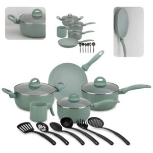 Jogo De Panelas Antiaderente- Tampa De Vidro Cerâmica 14 Pçs