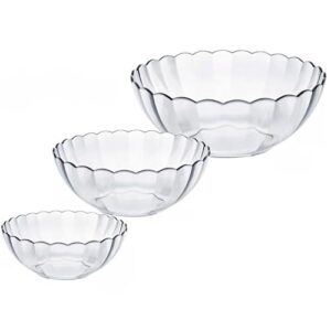 Jogo Kit Tigela Saladeira Astral Vidro Cristalino Transparente Assadeira Buffet PMG,bowl vidro(01 TIGELA 3L)