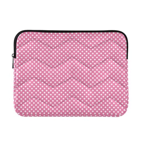 Joitme Bolsas de trabalho femininas para controle de jogos, bolsas de laptop de 13 a 13,3 polegadas para homens, bolsa de viagem média para laptop, chique de bolinhas rosa, M