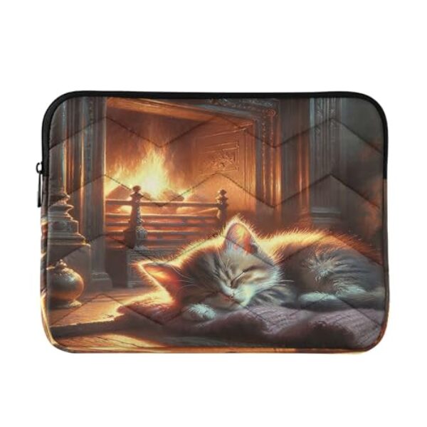 Joitme Capybara Bolsa de trabalho branca para escritório, bolsa de laptop de 33 a 13,3 polegadas para homens, bolsa de viagem média para laptop para mulheres, aconchegante para lareira vermelha, M