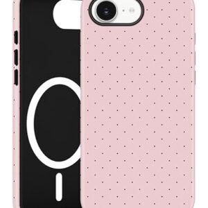 Jusy Compatível com MagSafe Capa de bolinhas para iPhone 16e, linda capa de telefone magnética de bolinhas estéticas, TPU macio e policarbonato rígido para mulheres e meninas (fosco) - Rosa
