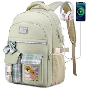 kadilong Mochila escolar para meninas, mochila infantil para o ensino médio, mochila para laptop feminina