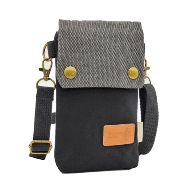 katloo Bolsa tiracolo pequena para celular com alça de ombro, bolsa de viagem, carteira feminina para passaporte, Preto, B, Small, Casual