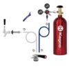 Kegco Kit de conversão Kegerator de montagem de porta de acoplador de perfil baixo de grau comercial com tanque de CO2