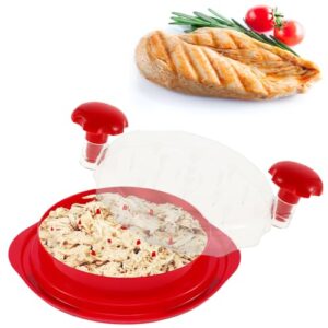 KHZSPP Ferramenta de triturador de frango, máquina trituradora de carne grande visível de 25,4 cm, tira antiderrapante forte, cabo ergonômico, livre de BPA, adequado para peixe, porco, carne e frango