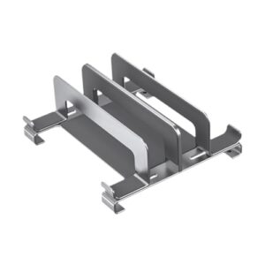 KiBcsLic Suporte para laptop, organizador de mesa, organizador de teclado, suporte para laptop com vários compartimentos e economia de espaço para dispositivos, Prateado