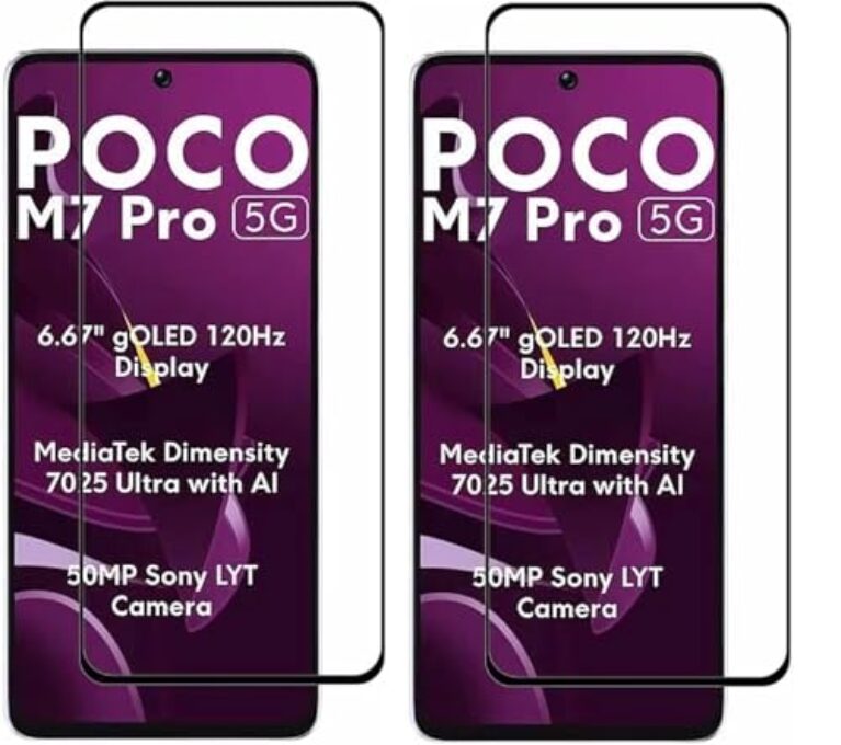 kit 02 Películas De Vidro Anti Risco Temperada 3D 9D Para Xiaomi Poco M7 Pro 5G