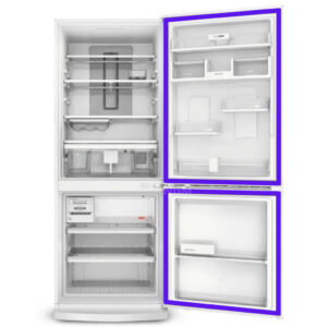 Kit 2 Borrachas Para Geladeira Brastemp Inverse BRE50NW BRE51NB BRE50NR BRE50NE 66x100 66x69