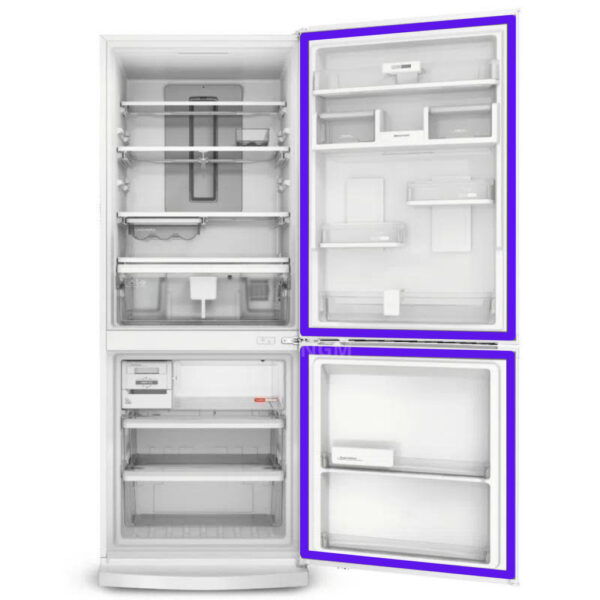 Kit 2 Borrachas Para Geladeira Brastemp Inverse BRE50NW BRE51NB BRE50NR BRE50NE 66x100 66x69